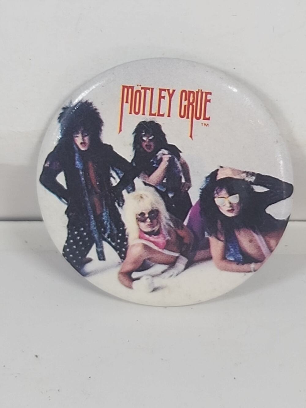 Vtg Motley Crue 1985 1980s Heavy Metal Hard Rock Button